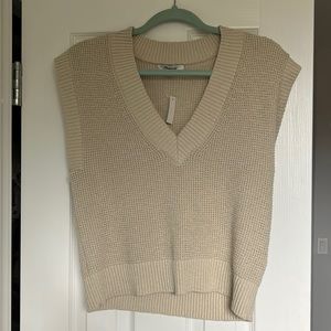 Madewell Sweater Vest Waffle NWT